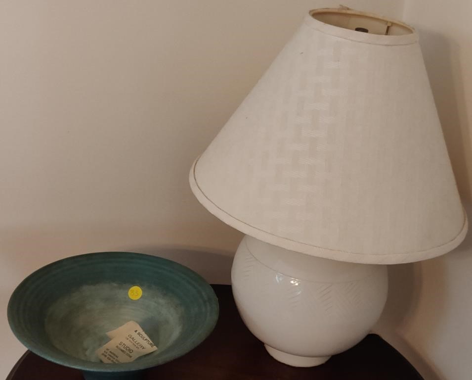 Lamp & Pottery Bowl