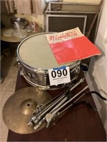 Drum, stand, symbol, book and bag