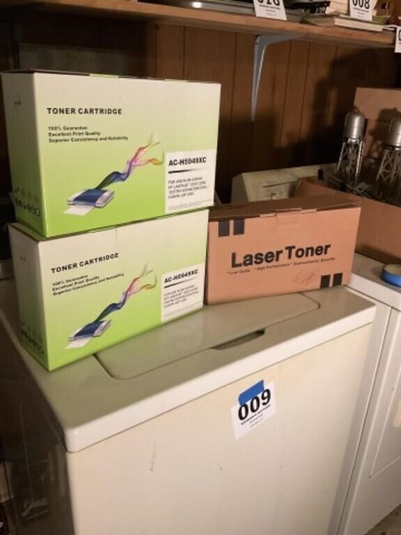 3 boxes of laser toner