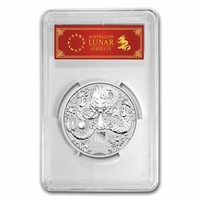 2024 Aus 2 Oz Silver Lunar Dragon Ms-70 Pcgs Fs