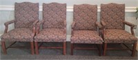 Set of 4 Oversize Fabric Chairs