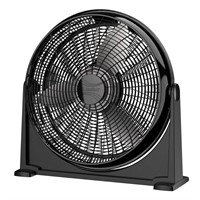 20 in. 3 Speeds Floor Fan in Black with 90 Degrees