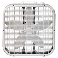 20 in. 3 Speed White Box Fan with Save-Smart Techn