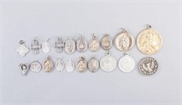 Vintage Silver-plated Religious Pendants 20pc