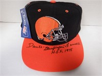 DANTE LAVELLI SIGNED AUTO CLEVELAND BROWNS HAT