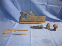 wood plane and more vintage tools