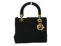 Christian Dior Black Cannage Hand Bag