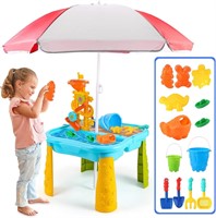 Toddlers Sand and Water Table with Umbrella