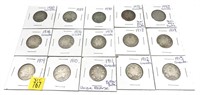 x15- Canadian silver quarters -x15 quarters - Sold