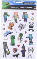 (N) Minecraft Raised 3D Stickers | One Sheet