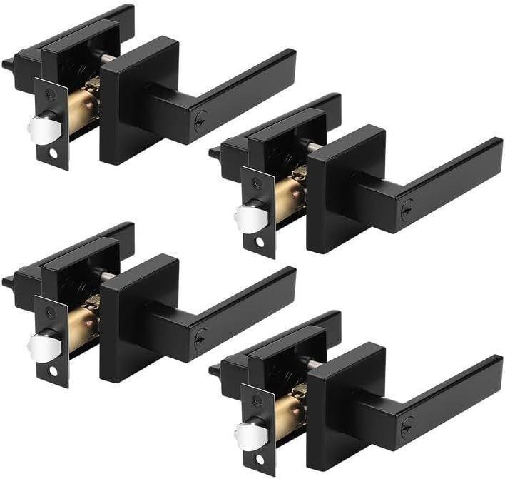 Probrico 4 Pack Black Door Levers