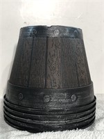 5 Whiskey Barrel pots DARK