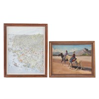 Two framed artworks