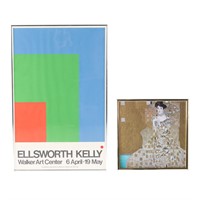 Ellsworth Kelly poster with a Gustav Klimt print