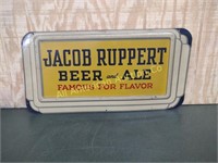 1940'S JACOB RUPPERT BEER & ALE TIN SIGN