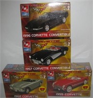 (4) AMT Ertl Corvette model kits sealed in