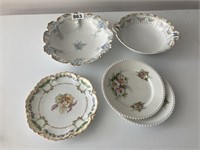 Limoges h/p plate, Nippon bowl, Austrian plate,