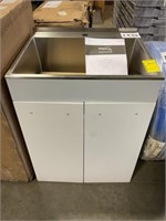 White Laundry Cabinet w/ Sink and Faucet