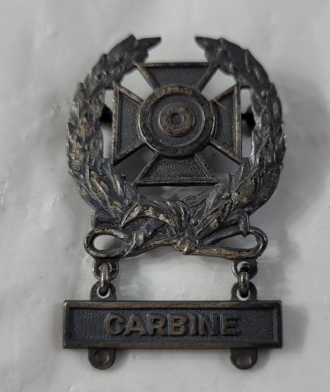 Sterling Silver Carbine Medal!