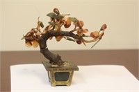 A Jade/Agate/ Brass Tree