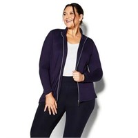 Jacket zip swing from avenue colour navy size:16