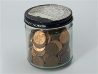 Jar of Assorted Pennies