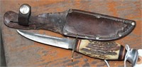 STAG HANDLE FIXED BLADE KNIFE, SOLINGEN CUTLERY