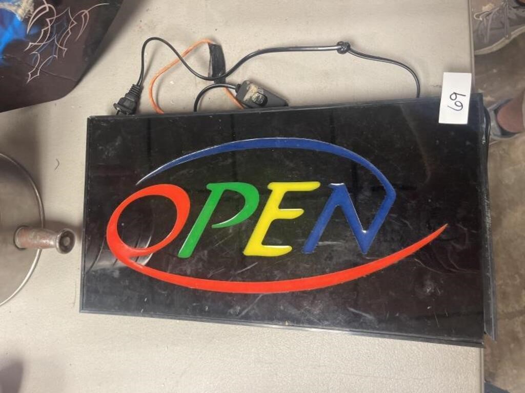 Colorful OPEN Sign - Works