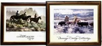 (2pc) Ben Galloway & Tom Browning Signed Prints