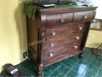 antique dresser chest drawers 44" x 22" x 44" h