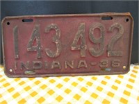 1936 IN License Plate
