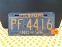 1956 IN License Plate