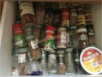 many partially used spices