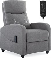 Recliner Chair with Massage Function - Grey