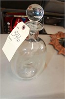 Large glass decanter