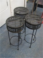 3 metal 20 inch tall tables
