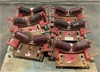(6) Up To 20" & 24" Beam Clamp Pipe Rollers