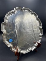 .800 SILVER FOOTED TRAY