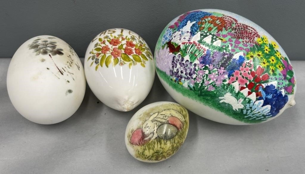 Lot of Blown Glass Easter Eggs