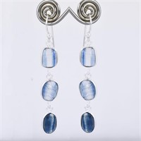 4.7 Grams Kyanite Gemstone Dangler Earrings, 925 S