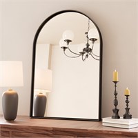 TETOTE Black Arched Mirror for Vanity, 20 x 30 Mat