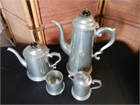 English Pewter Serving Pitchers and Cup