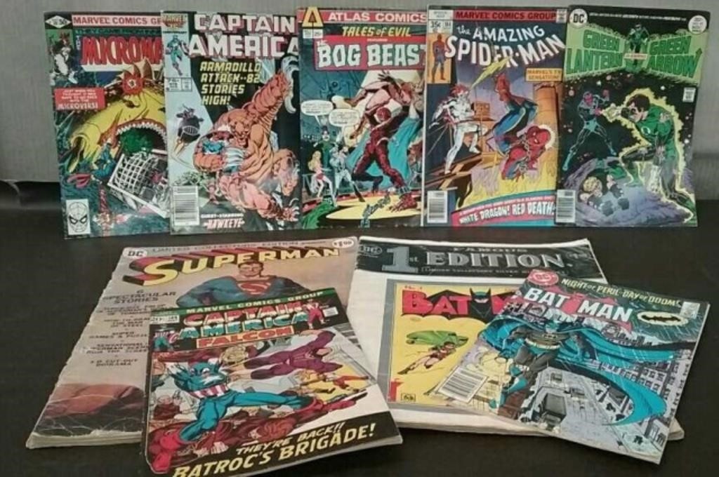 Box-Comic Books, Batman, Superman, Green