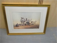 Art-Vvintage Print  Middle East Desert Scene