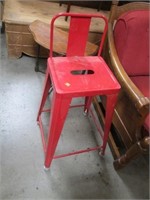 Industrial Style Red Stool