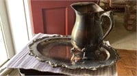 Lennox Silverplate Pitcher and Tray