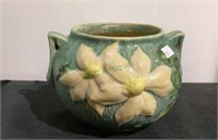 Roseville pottery #455 Clematis 2 handled