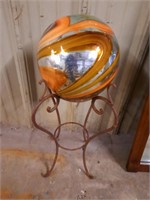 Gazing ball on stand