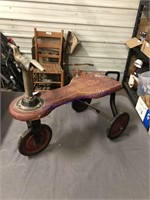 Old wooden kids ride-on toy