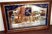 Large Wood Framed Lowenbrau Mirror